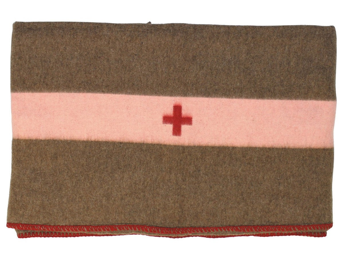 Schweizer Wolldecke, braun, ca. 200 x 150 cm