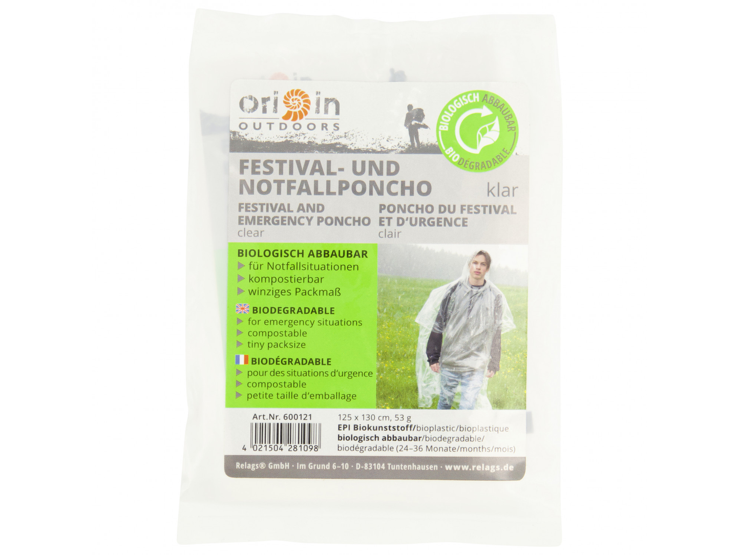Origin Festival Notfall-Poncho