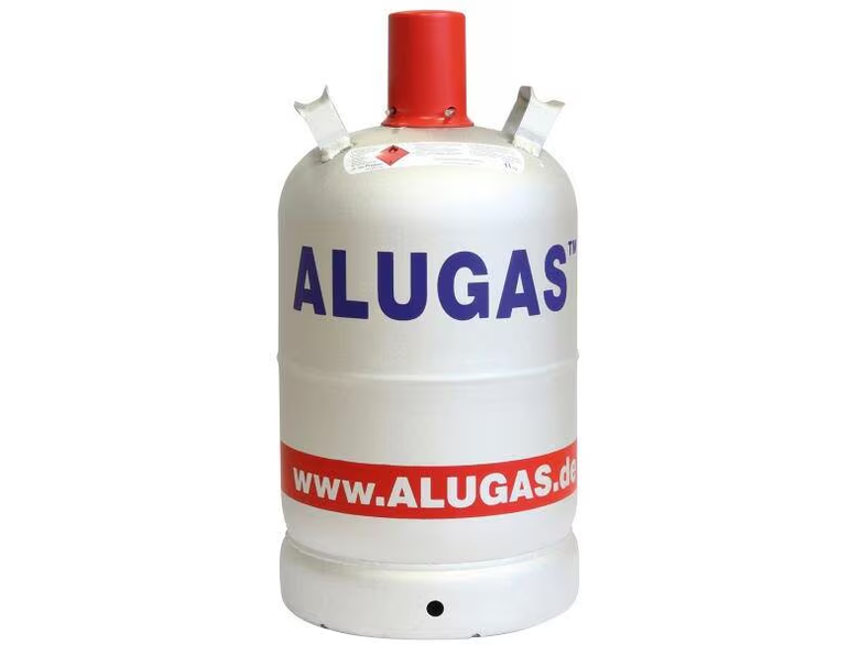 Alugas Propangasflasche, leer, mit Ventil und Schutz (5,5KG)