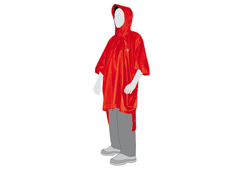 Poncho 1 rot S / XS Regenponcho