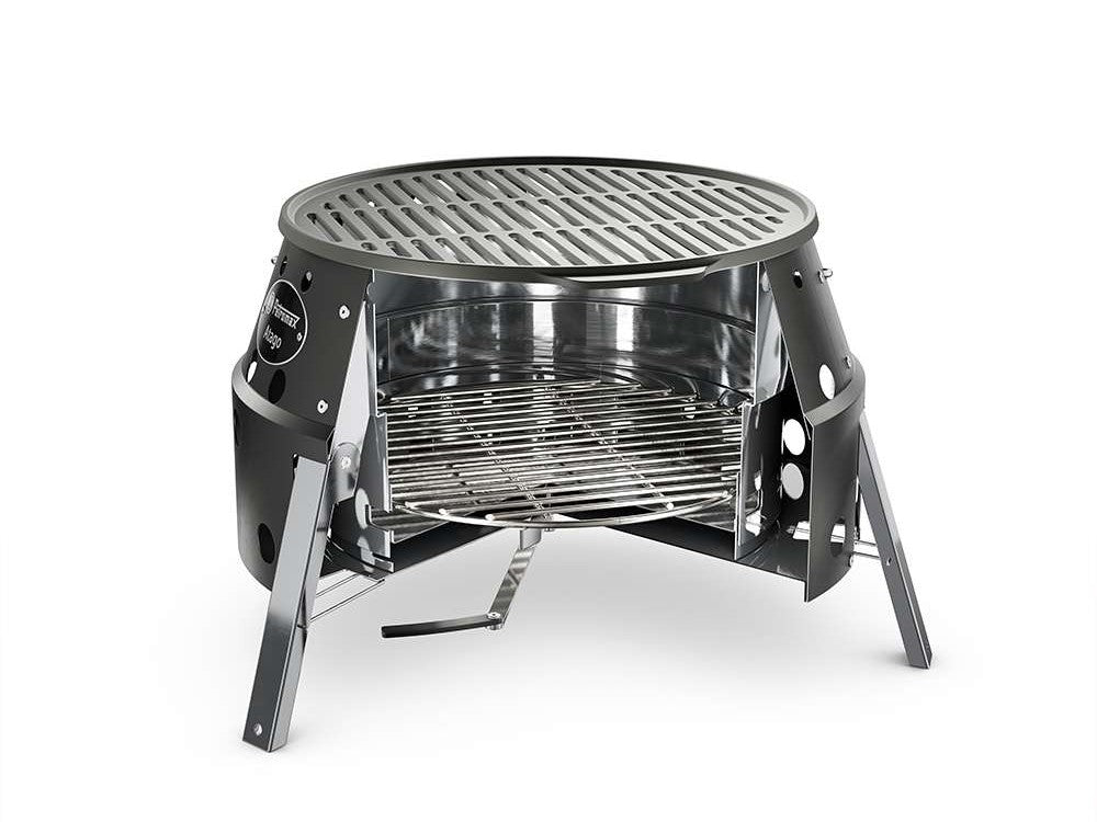 Atago Holz und Kohle Grill Schwarz